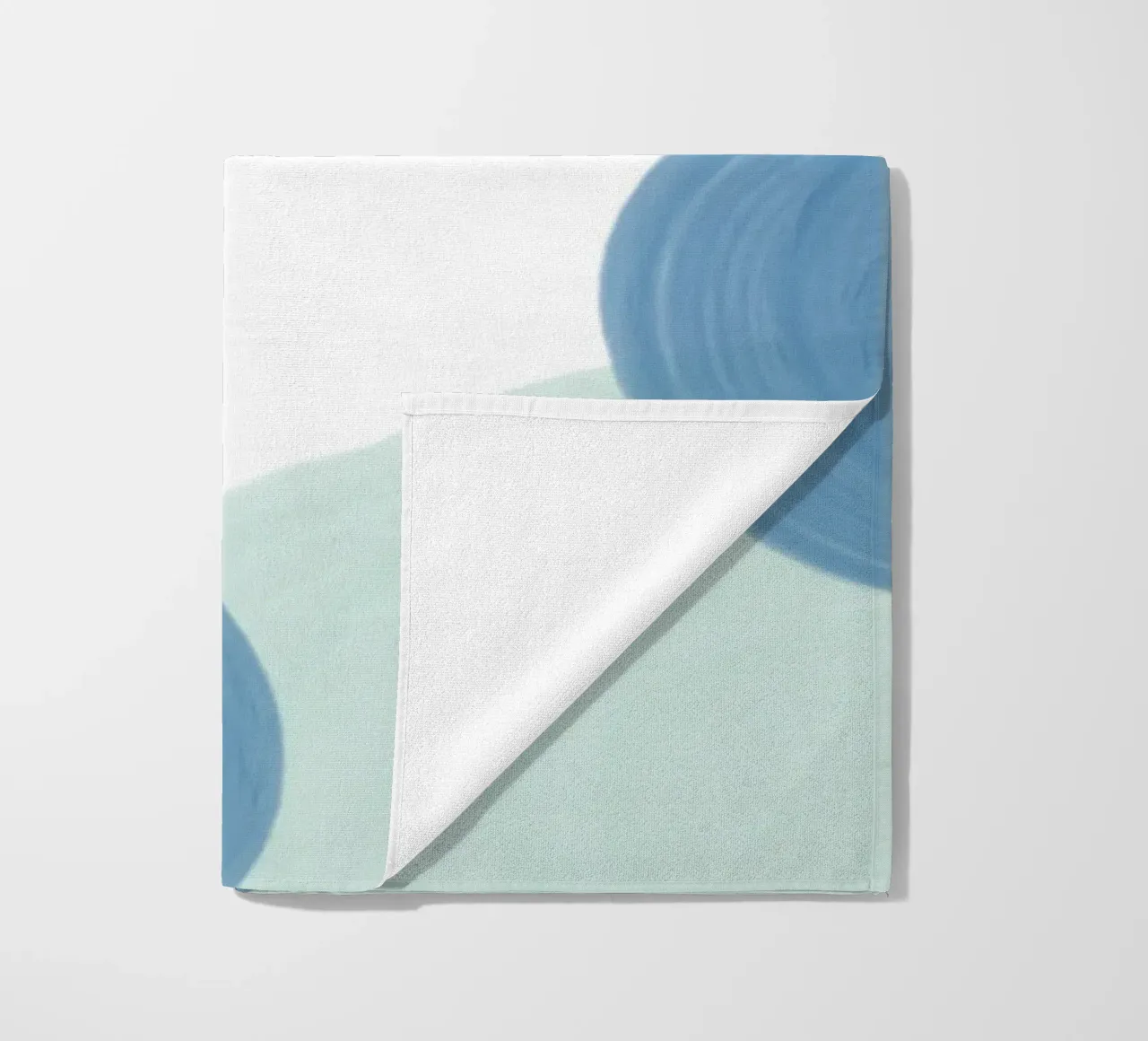Abstract Blue Circles Print - Modern Minimalist, Coastal Vib beach towel by ClubArt