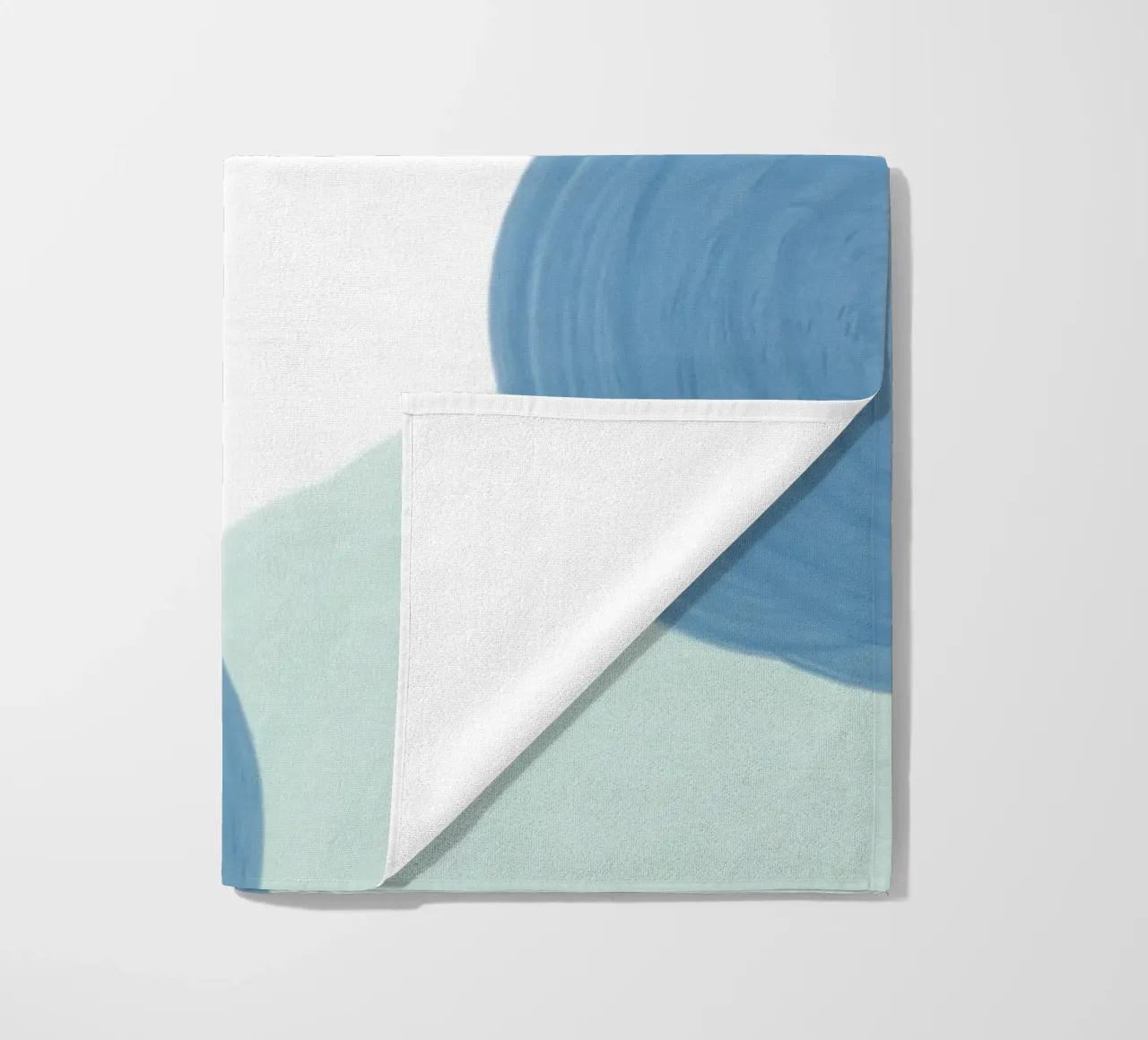 Abstract Blue Circles Print - Modern Minimalist, Coastal Vib beach towel by ClubArt