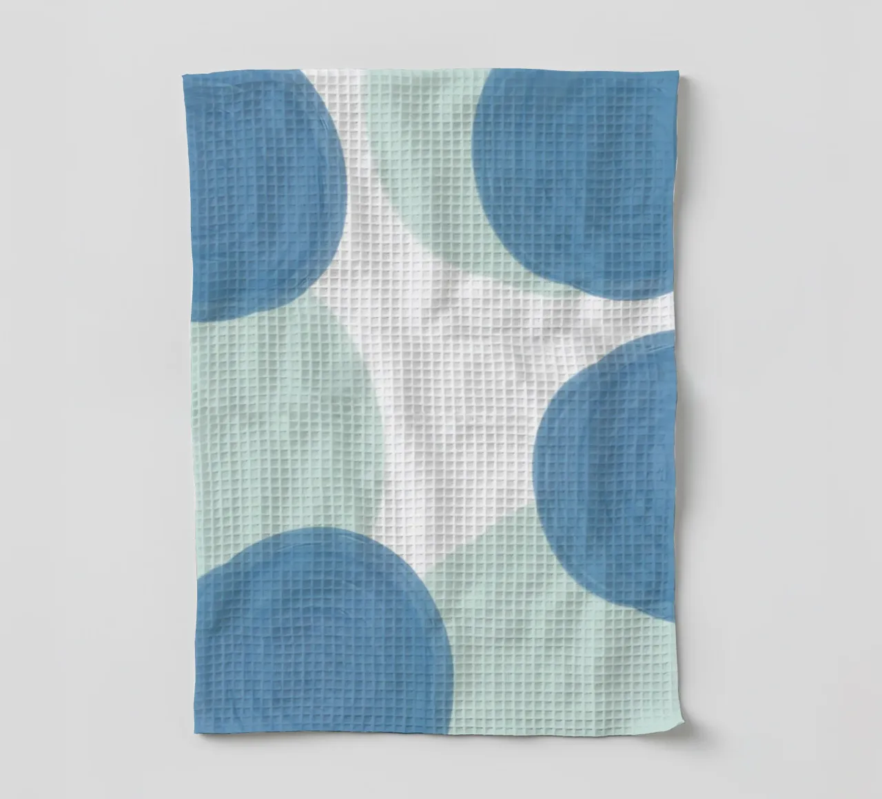 Abstract Blue Circles Print - Modern Minimalist, Coastal Vib tea towel by ClubArt