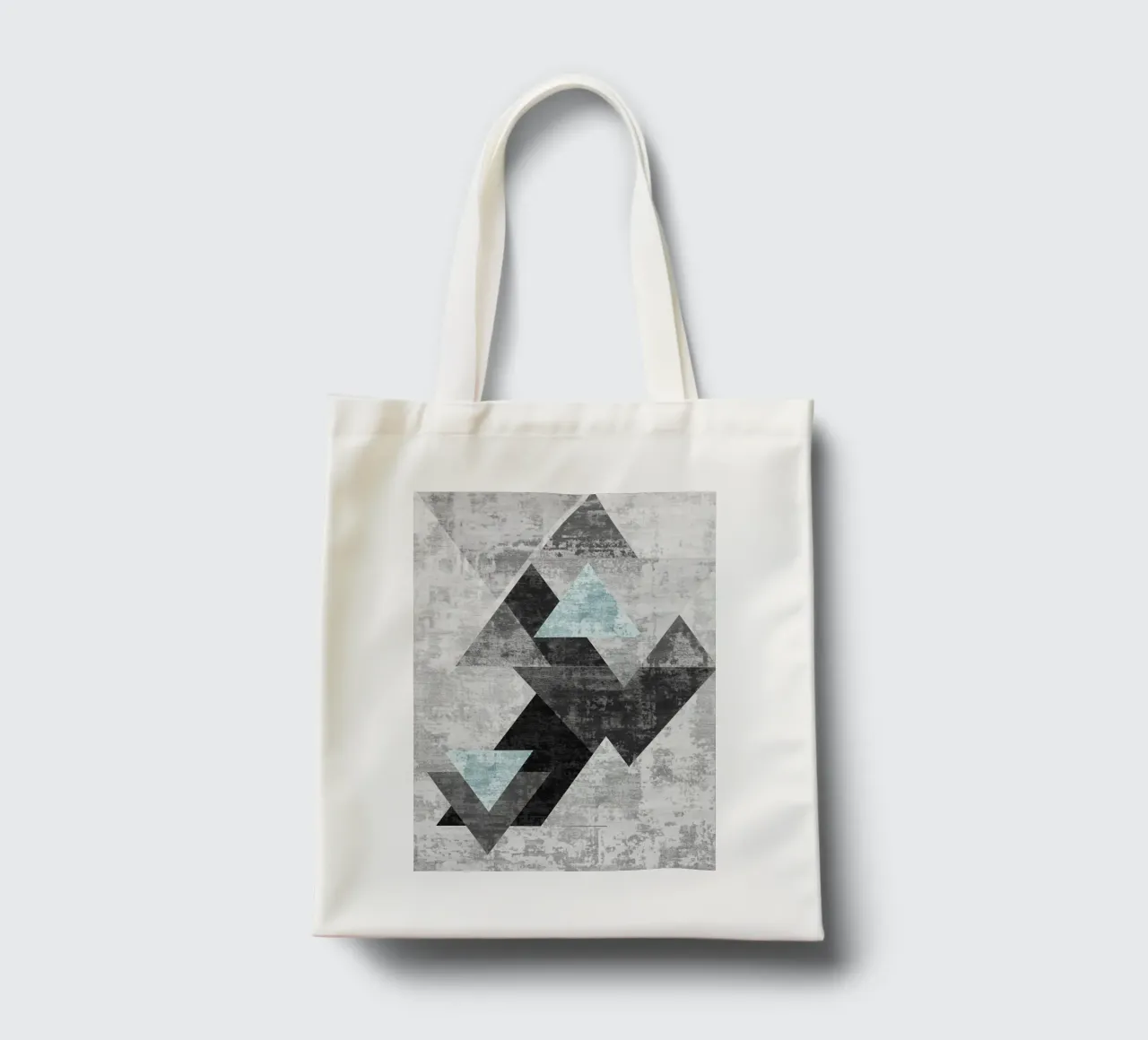 abstract geometric overlapping triangles borsa in juta da vintageshop