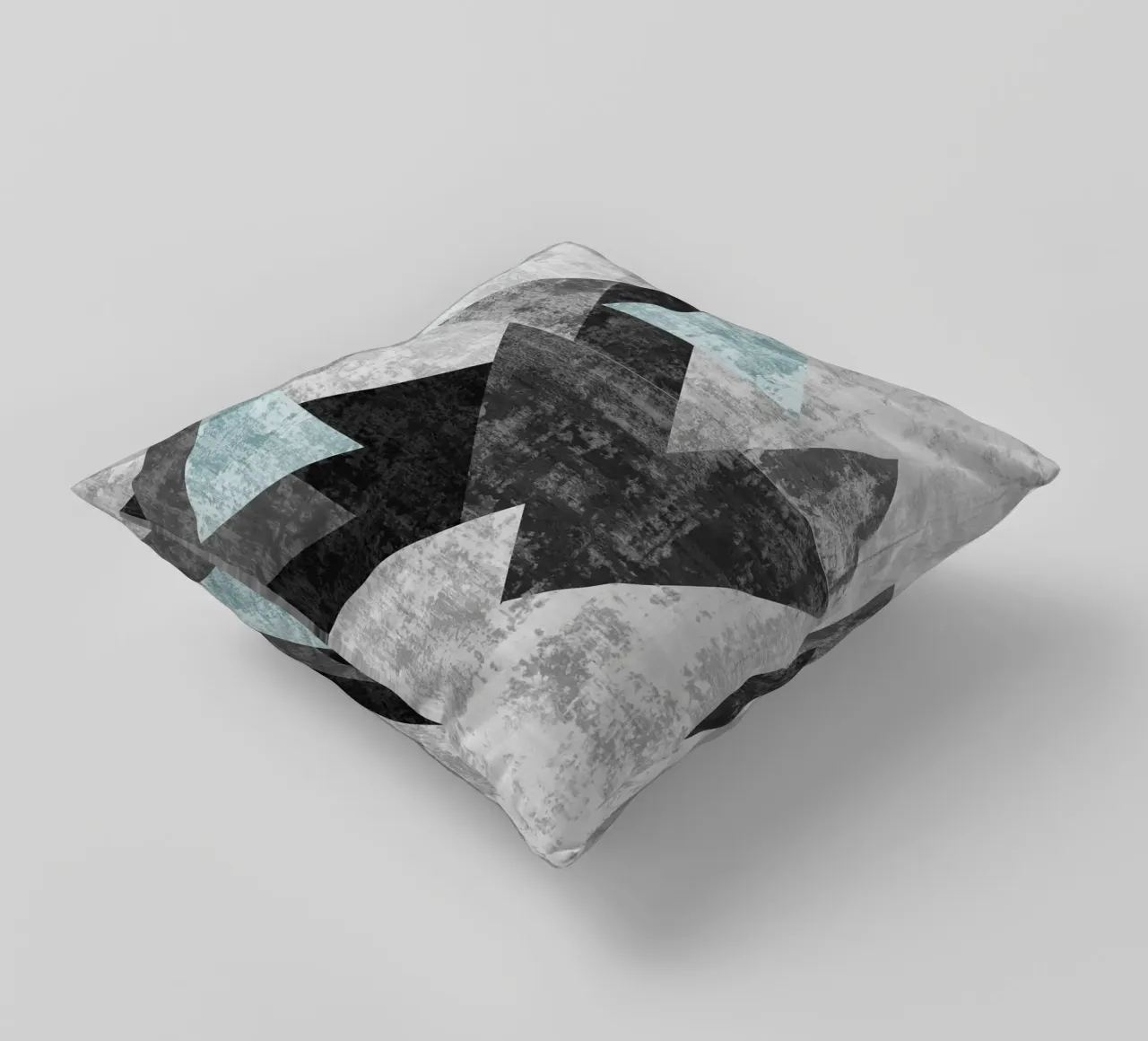 abstract geometric overlapping triangles cuscino da vintageshop