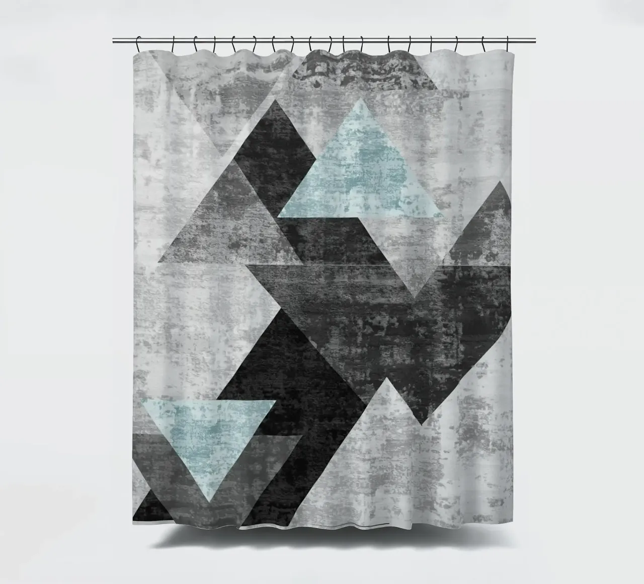 abstract geometric overlapping triangles tenda da doccia da vintageshop