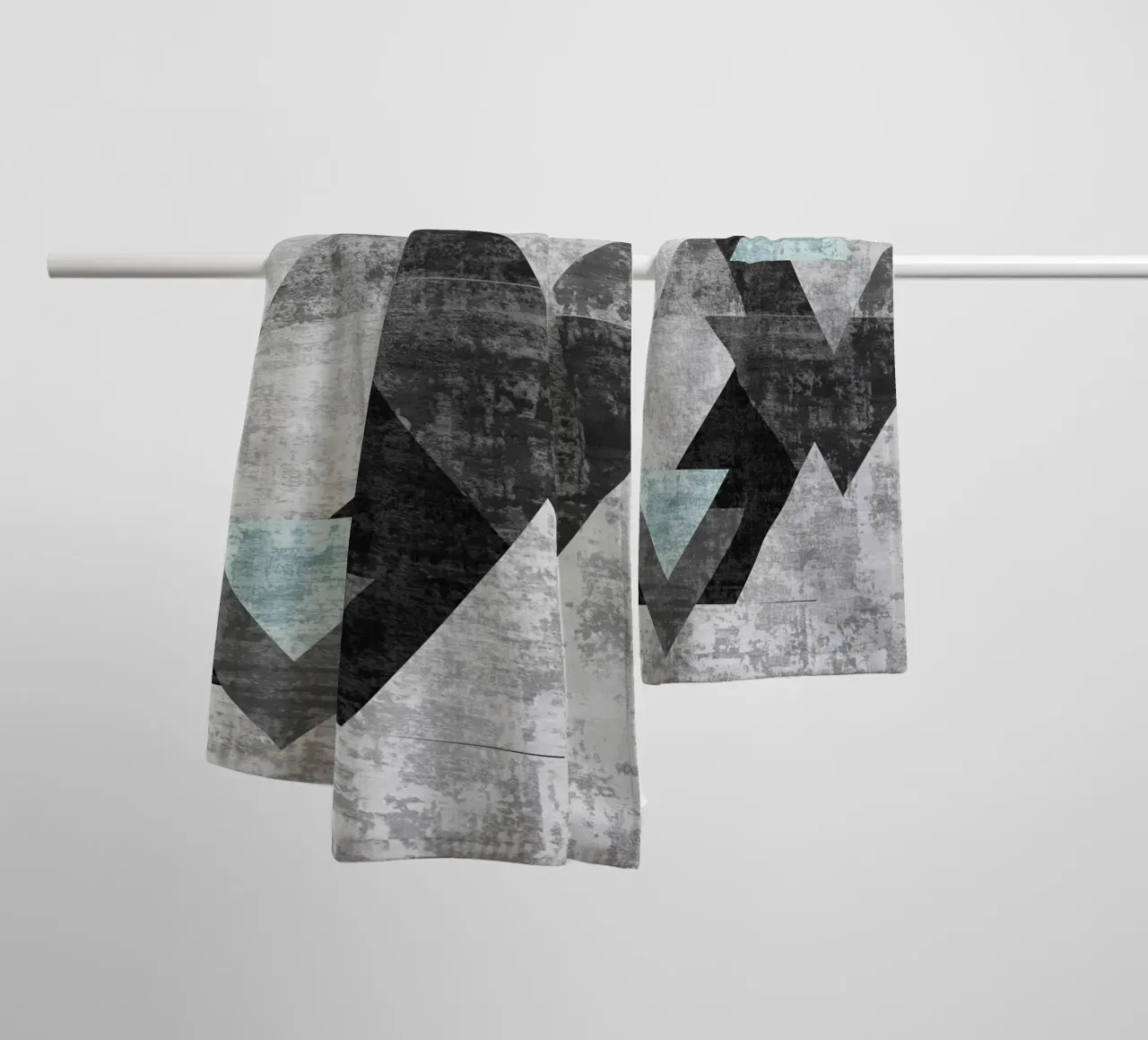 abstract geometric overlapping triangles Handtuch von vintageshop