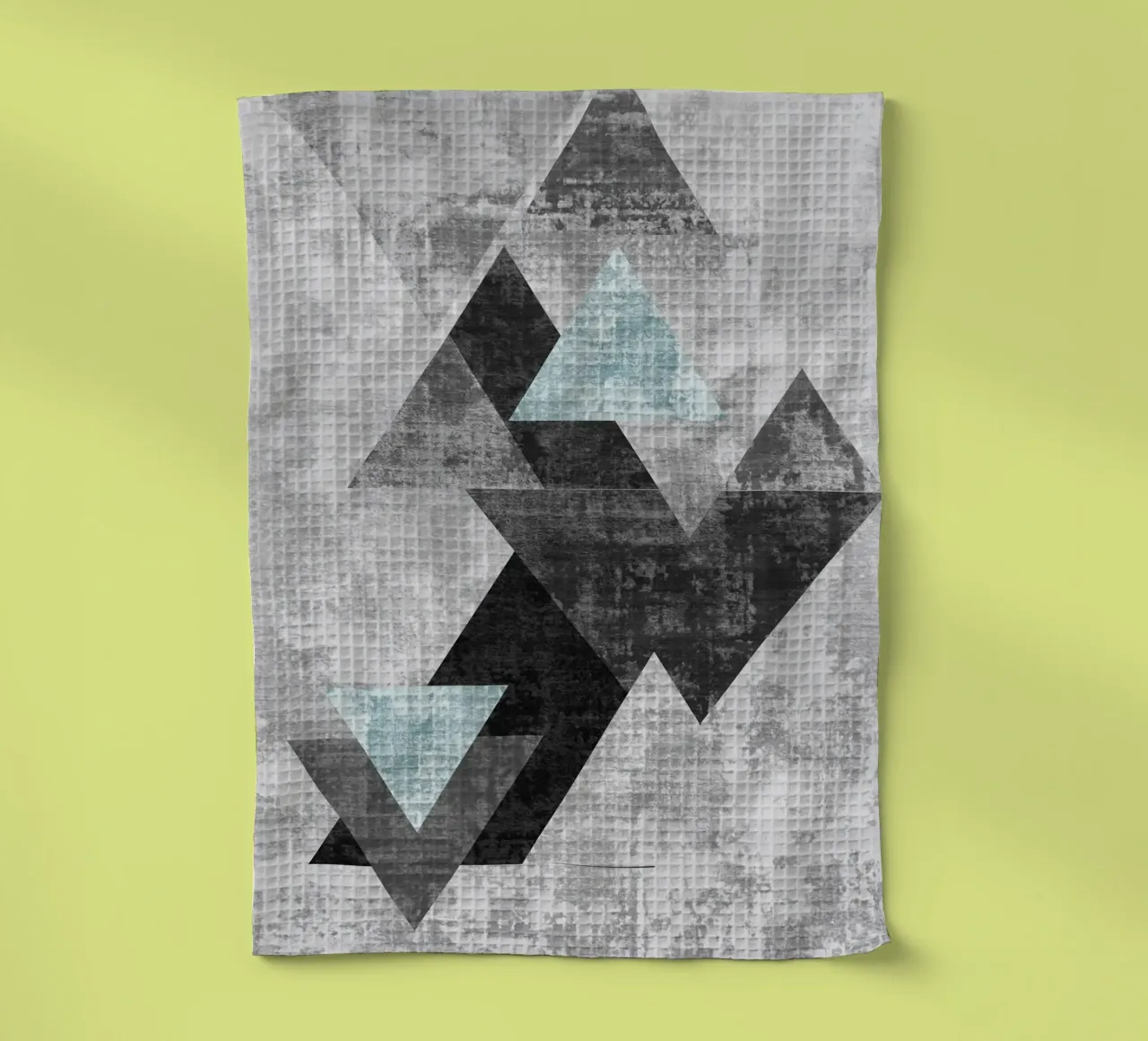 abstract geometric overlapping triangles canovaccio da cucina da vintageshop