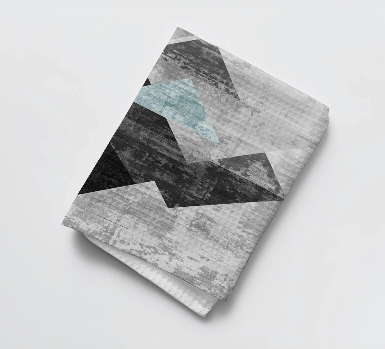 abstract geometric overlapping triangles torchon de vintageshop