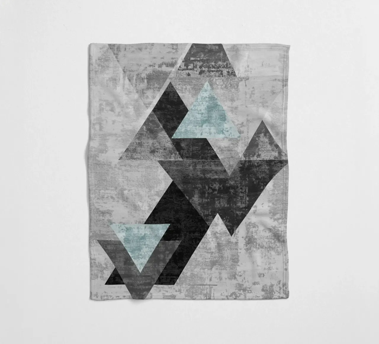 abstract geometric overlapping triangles Fleecedecke von vintageshop