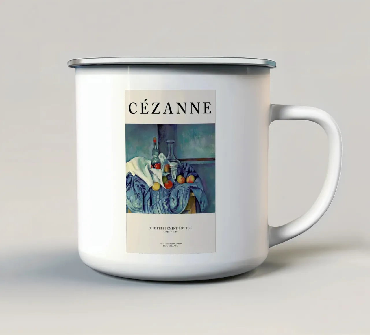 Cézanne - The Peppermint Bottle tazza in smalto da Vintage by JUNIQE