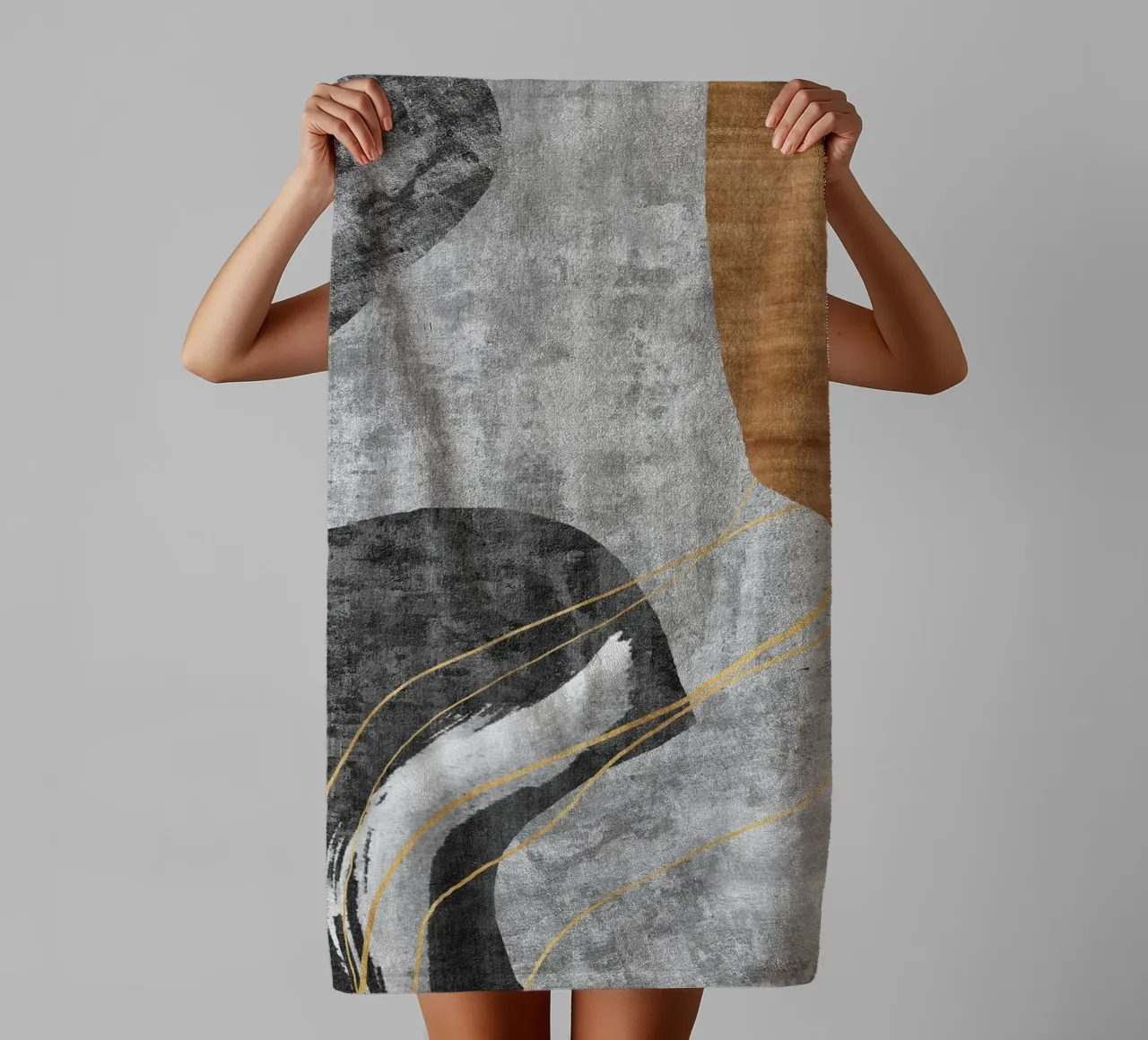 organic abstract shapes towel by vintageshop