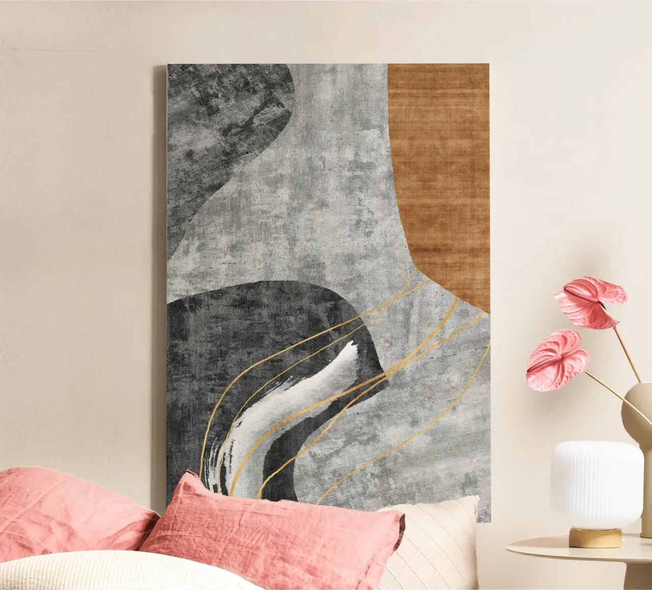 organic abstract shapes canvas by vintageshop