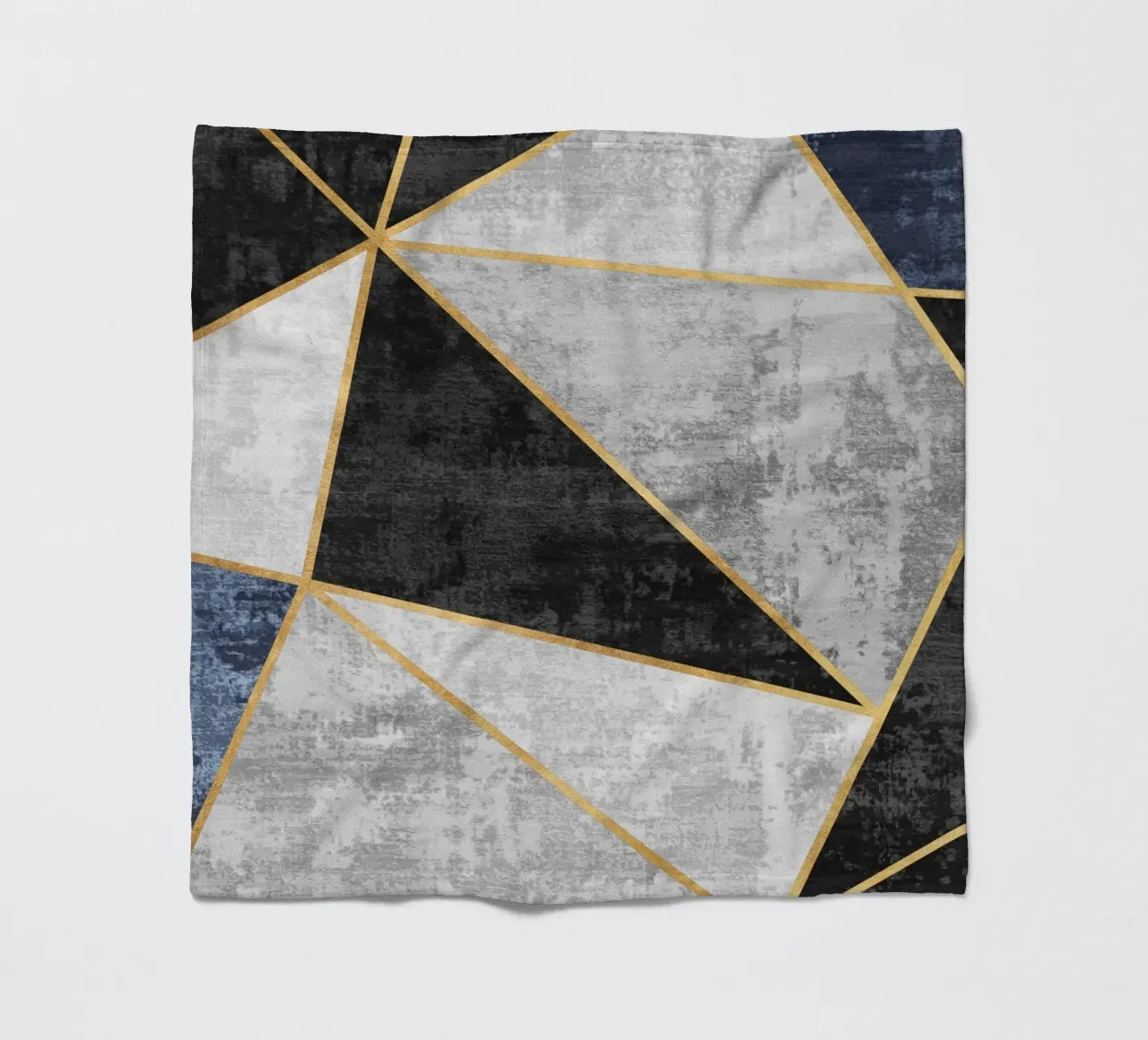 abstract triangles with golden lines coperta in pile da vintageshop
