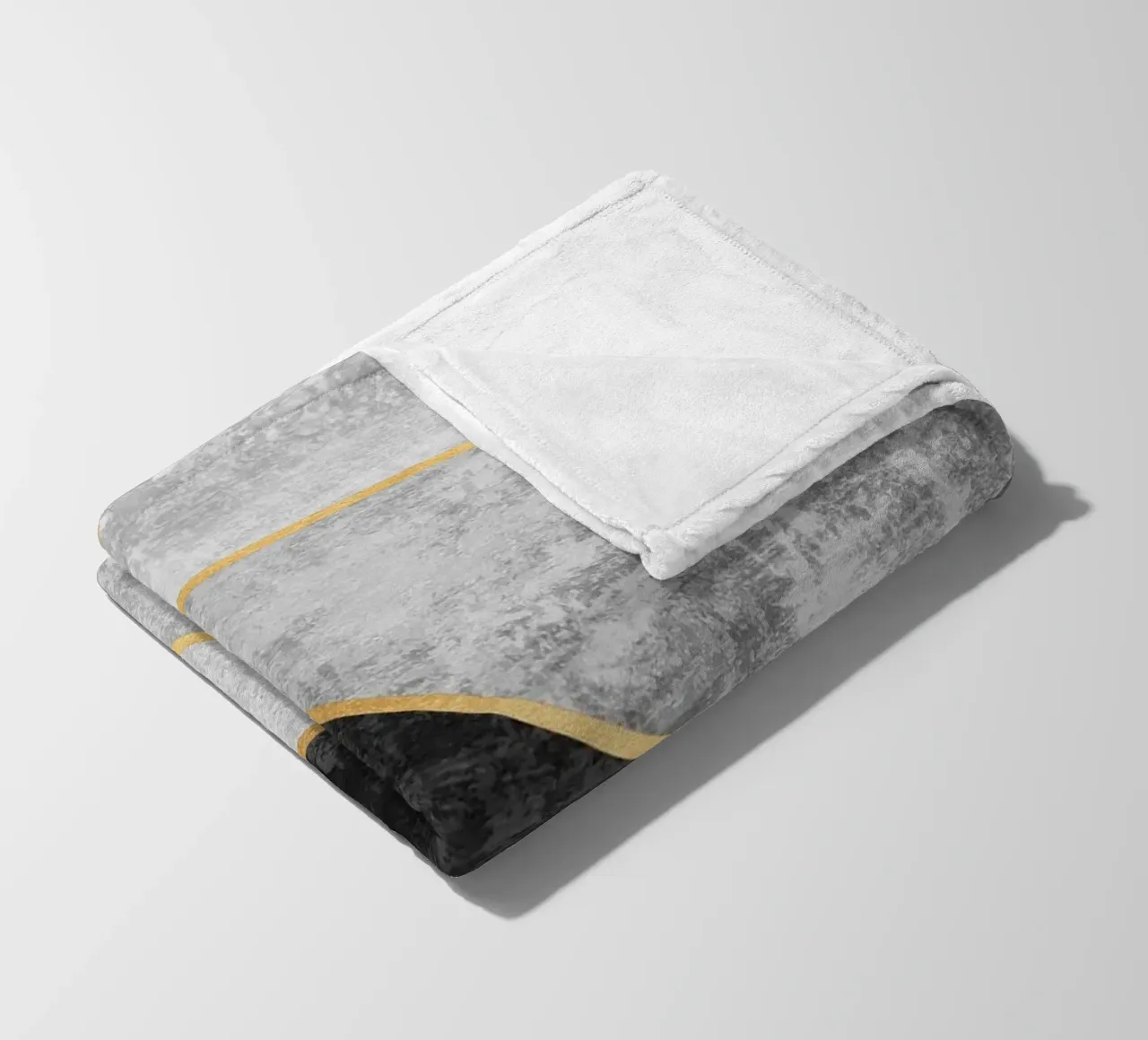 abstract triangles with golden lines coperta in pile da vintageshop