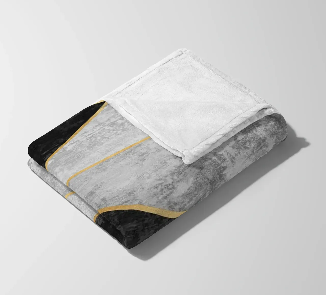 abstract triangles with golden lines coperta in pile da vintageshop