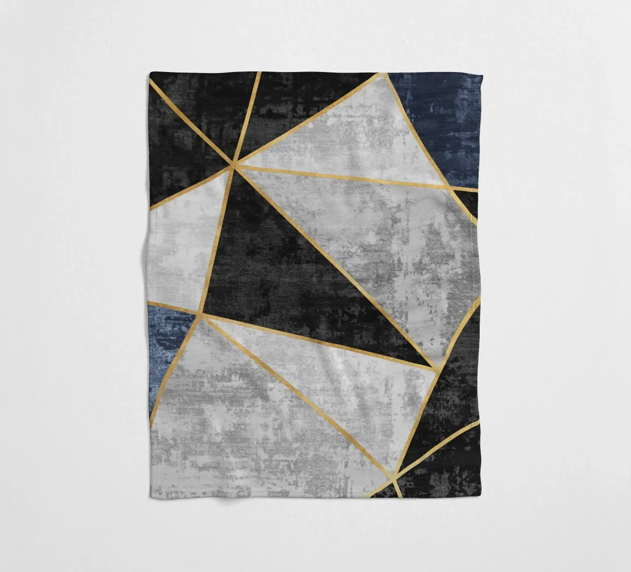 abstract triangles with golden lines Fleecedecke von vintageshop