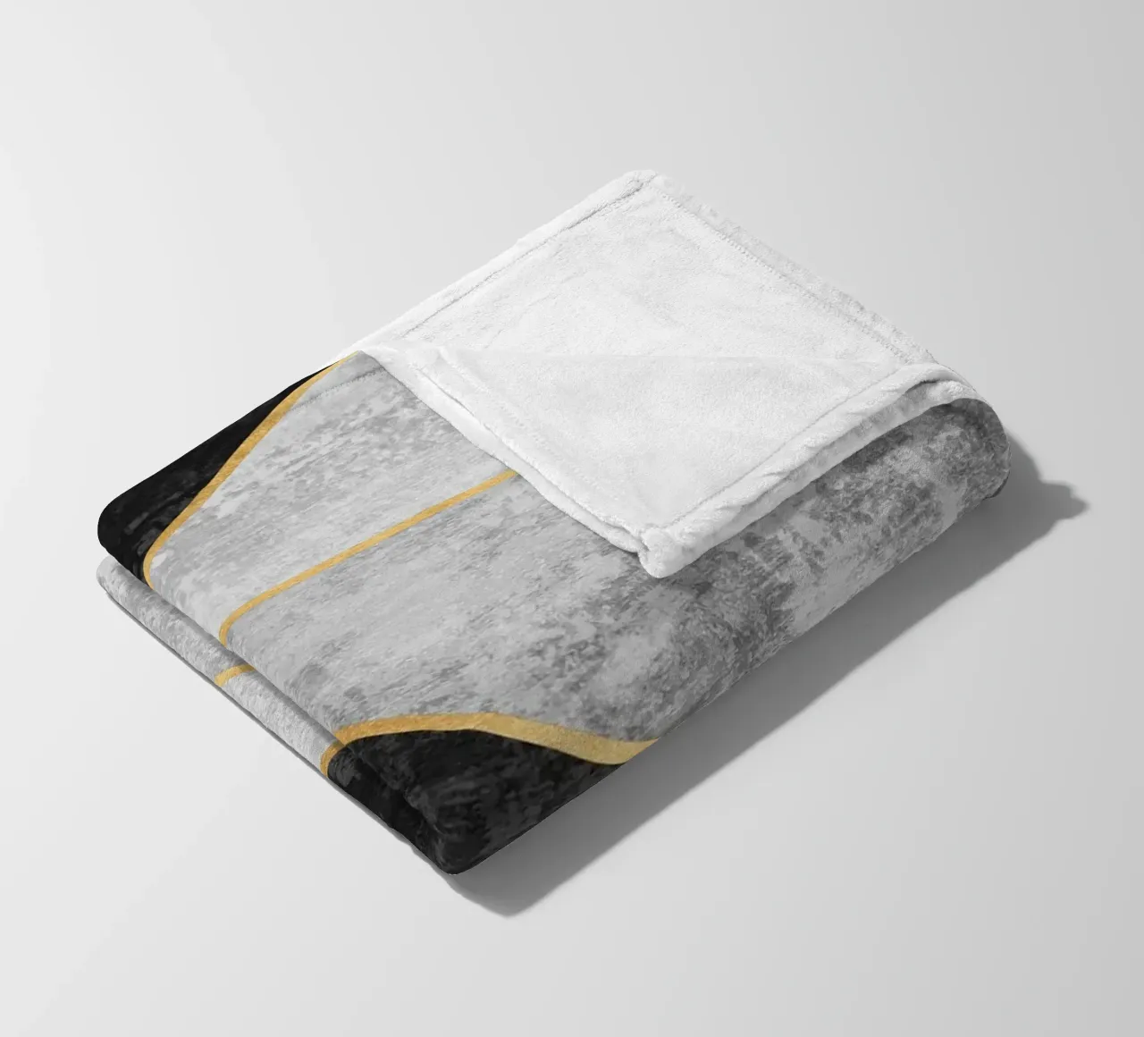 abstract triangles with golden lines coperta in pile da vintageshop