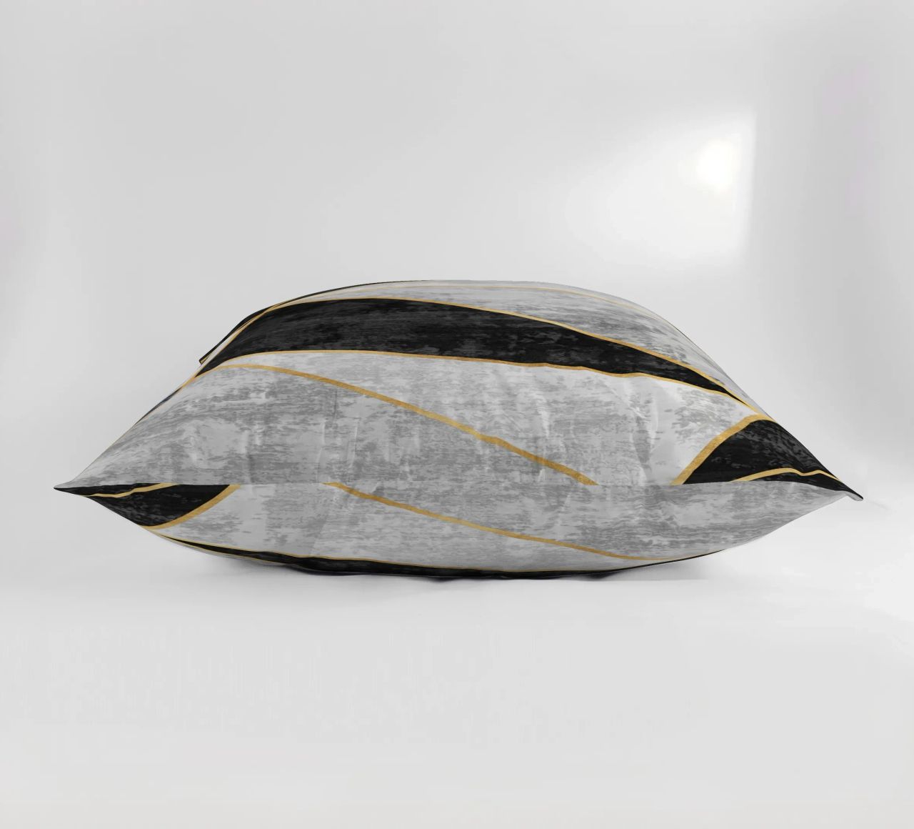 abstract triangles with golden lines cuscino da vintageshop