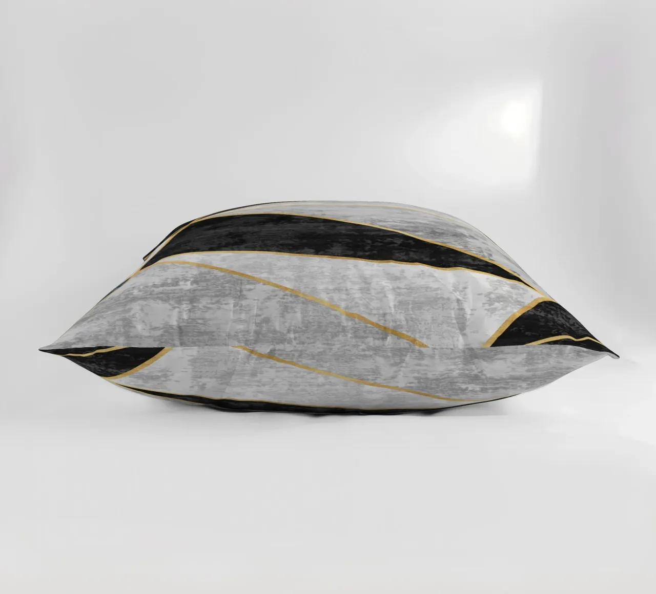 abstract triangles with golden lines coussin de vintageshop