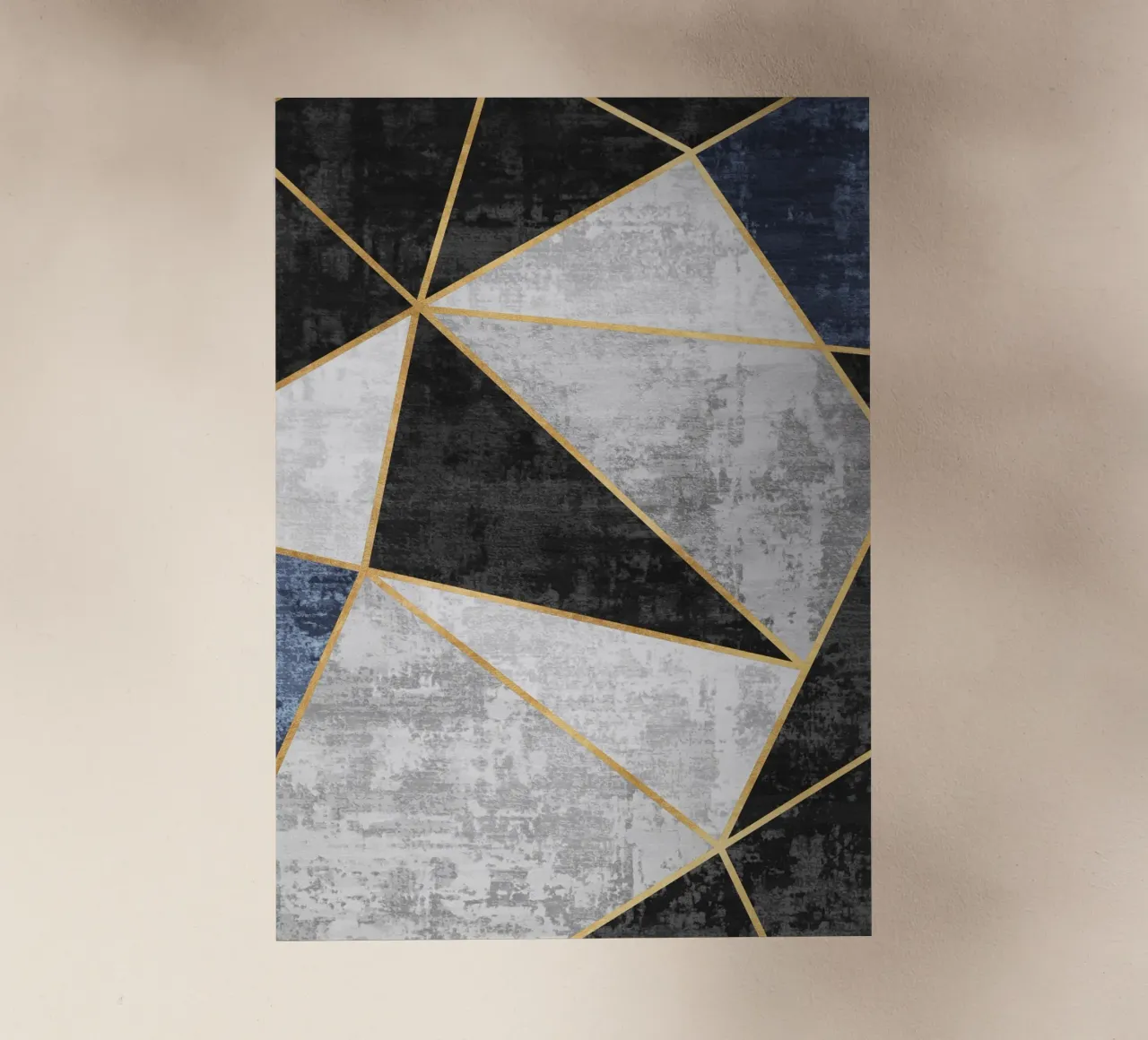abstract triangles with golden lines Backlit Folie von vintageshop