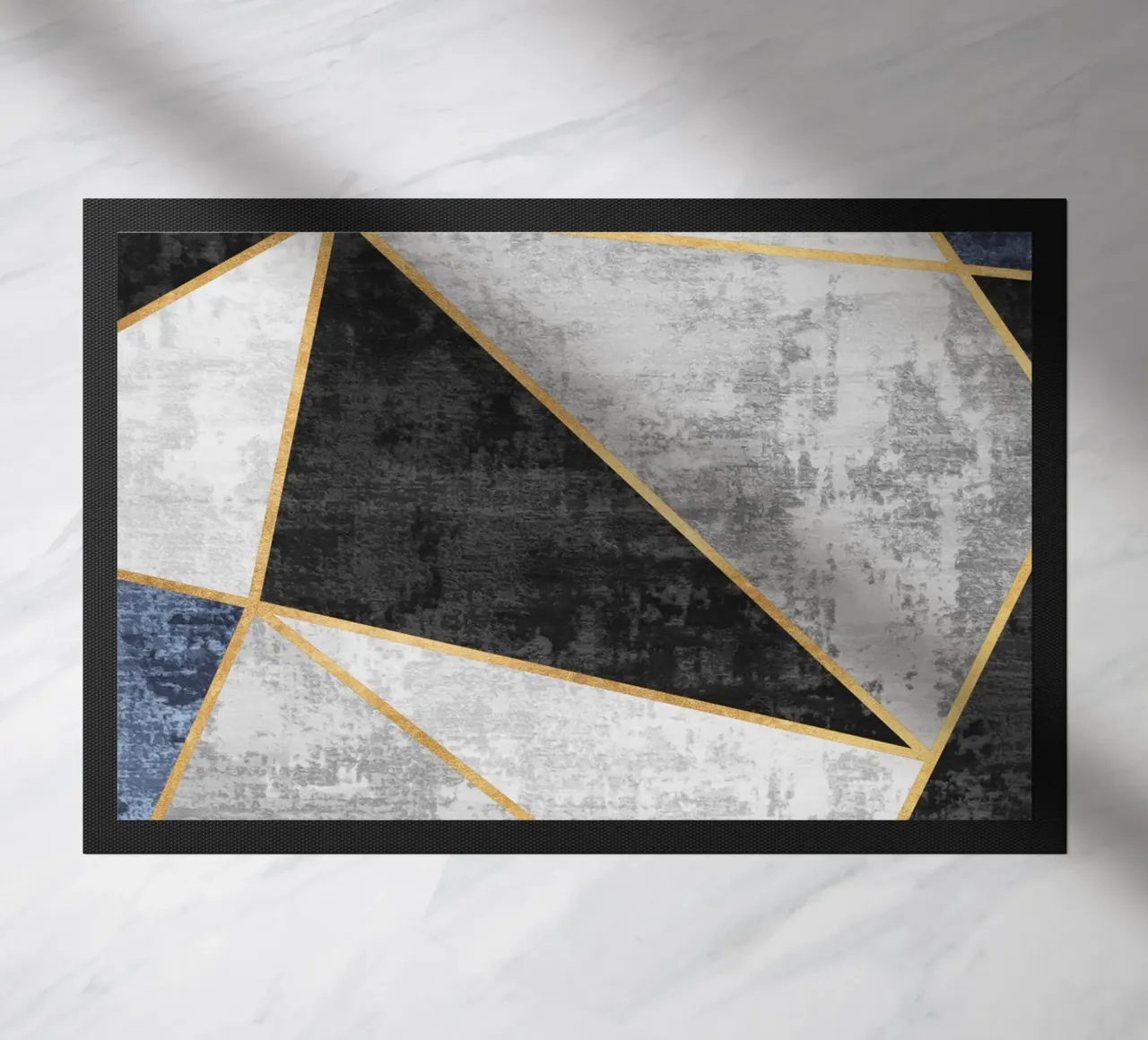 abstract triangles with golden lines zerbino da vintageshop