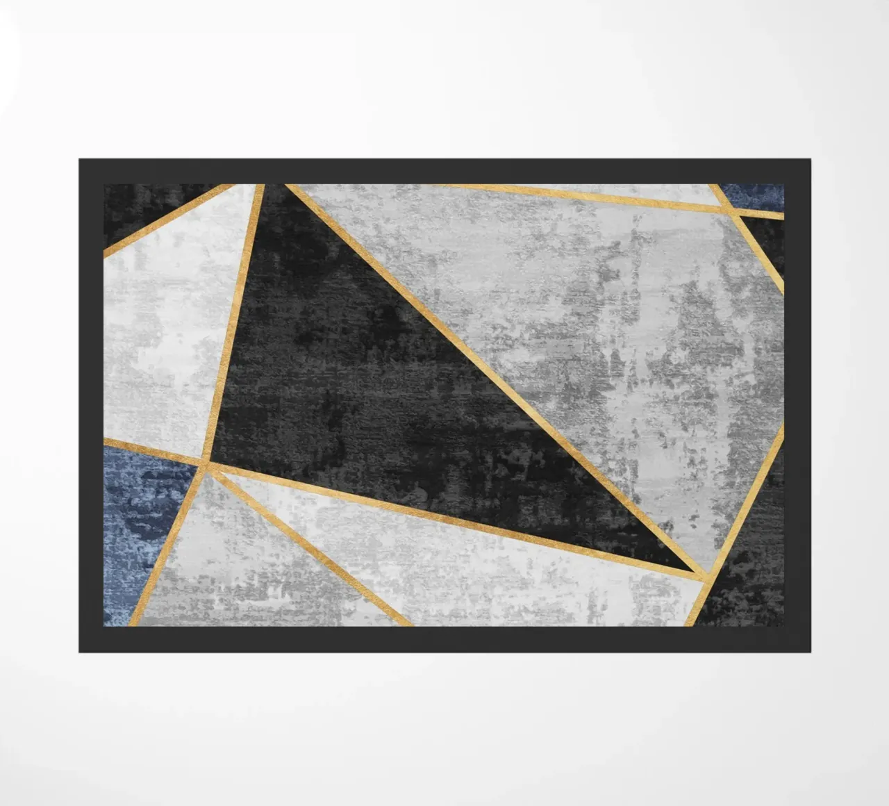 abstract triangles with golden lines zerbino da vintageshop