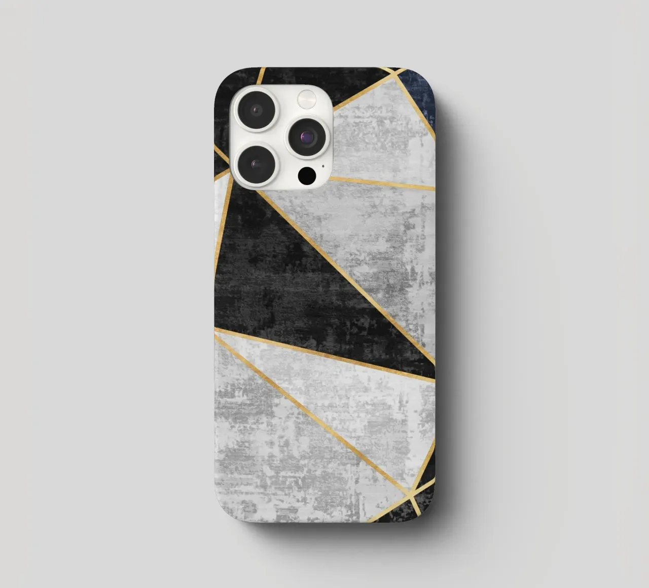 abstract triangles with golden lines cover iphone da vintageshop