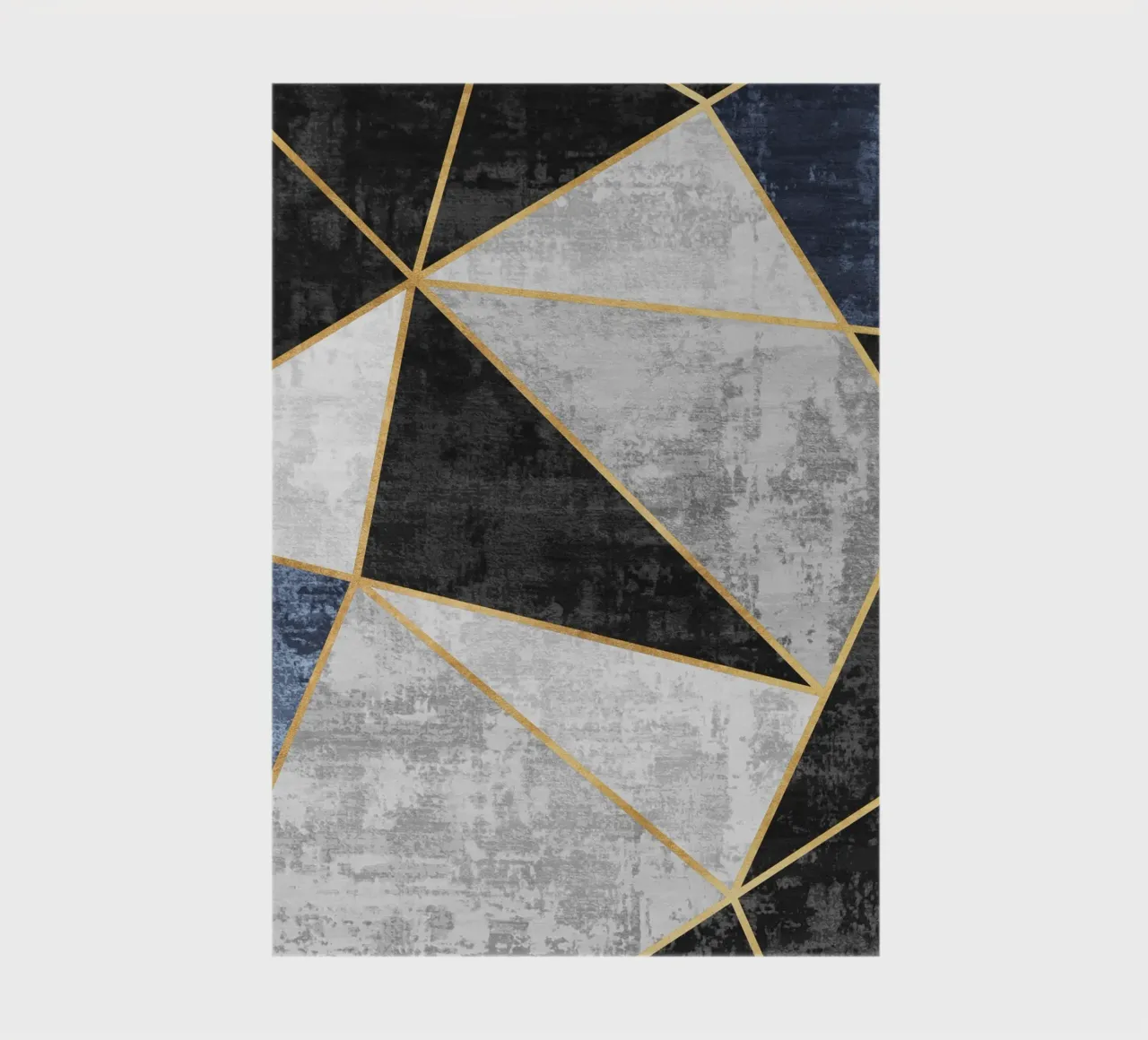abstract triangles with golden lines notebook by vintageshop