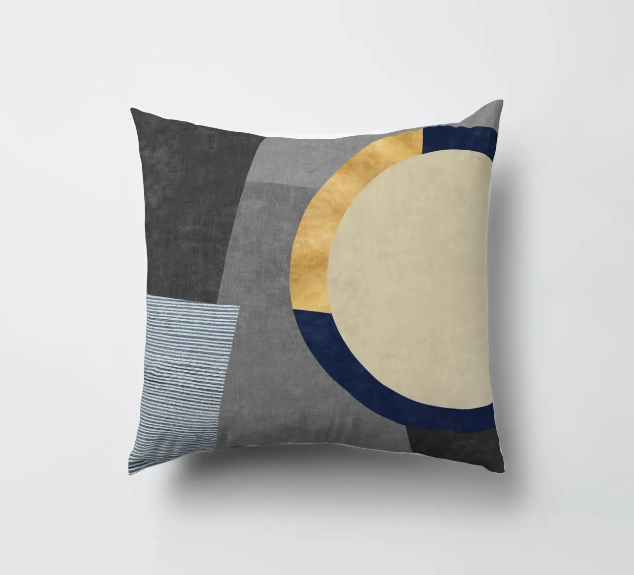 abstract golden half circle cuscino da vintageshop