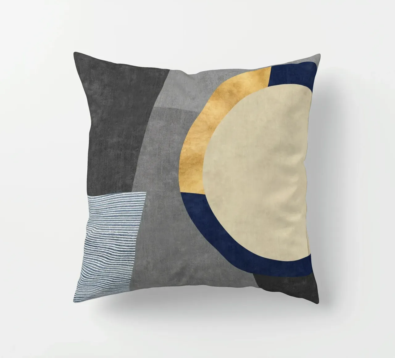 abstract golden half circle cuscino da vintageshop