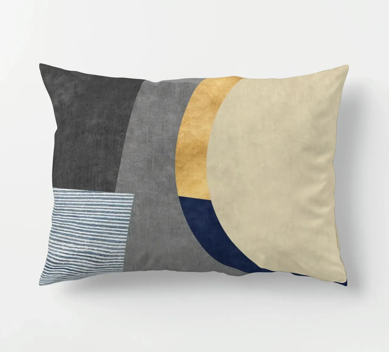 abstract golden half circle cuscino da vintageshop