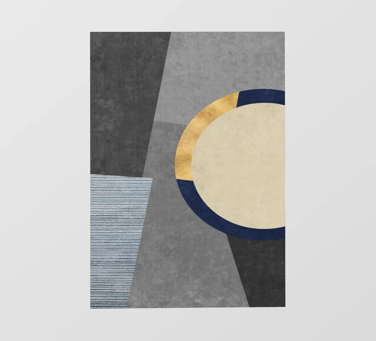 abstract golden half circle telo in pvc da vintageshop