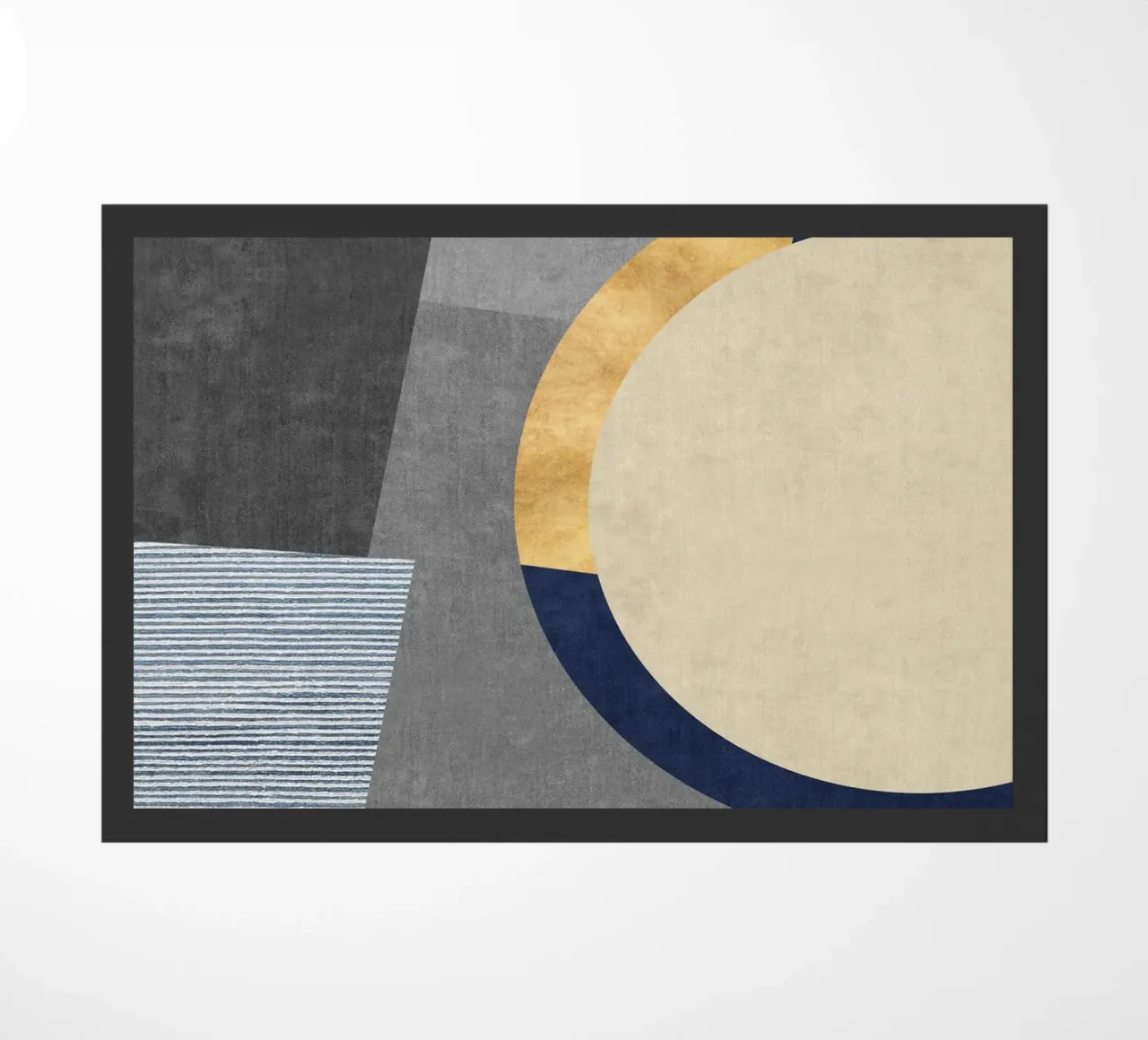 abstract golden half circle zerbino da vintageshop
