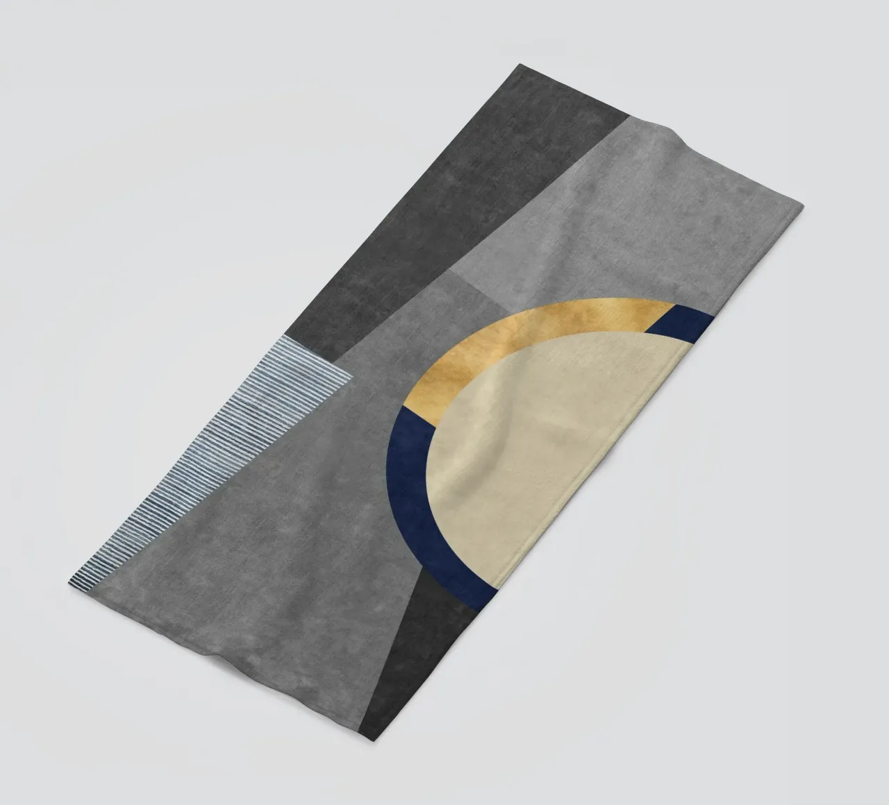 abstract golden half circle telo mare da vintageshop
