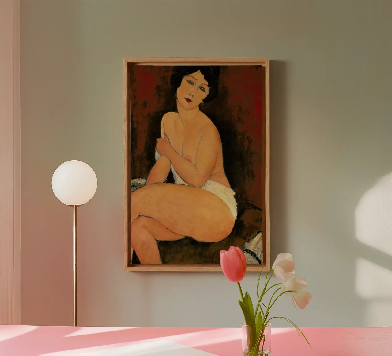 Modigliani - Nude Sitting on a Divan tela da ARTOTHEK