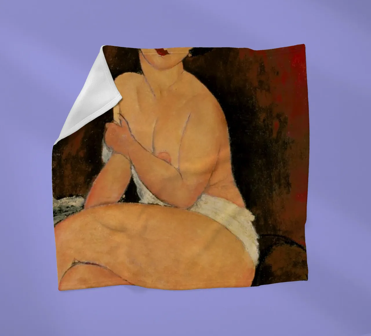Modigliani - Nude Sitting on a Divan coperta in pile da ARTOTHEK