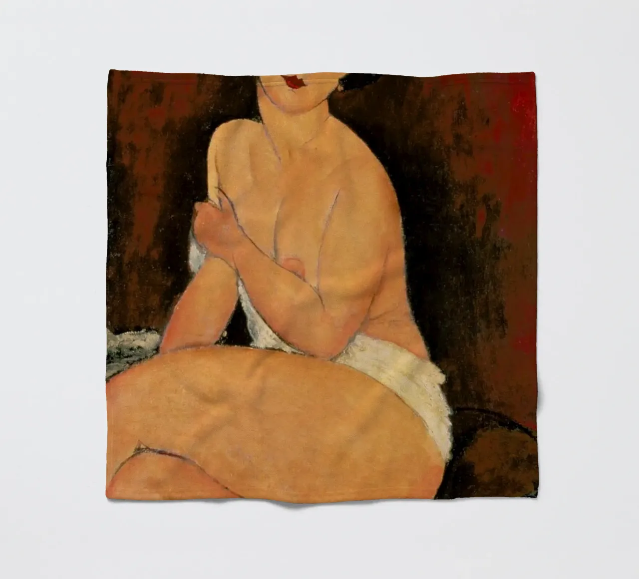 Modigliani - Nude Sitting on a Divan coperta in pile da ARTOTHEK