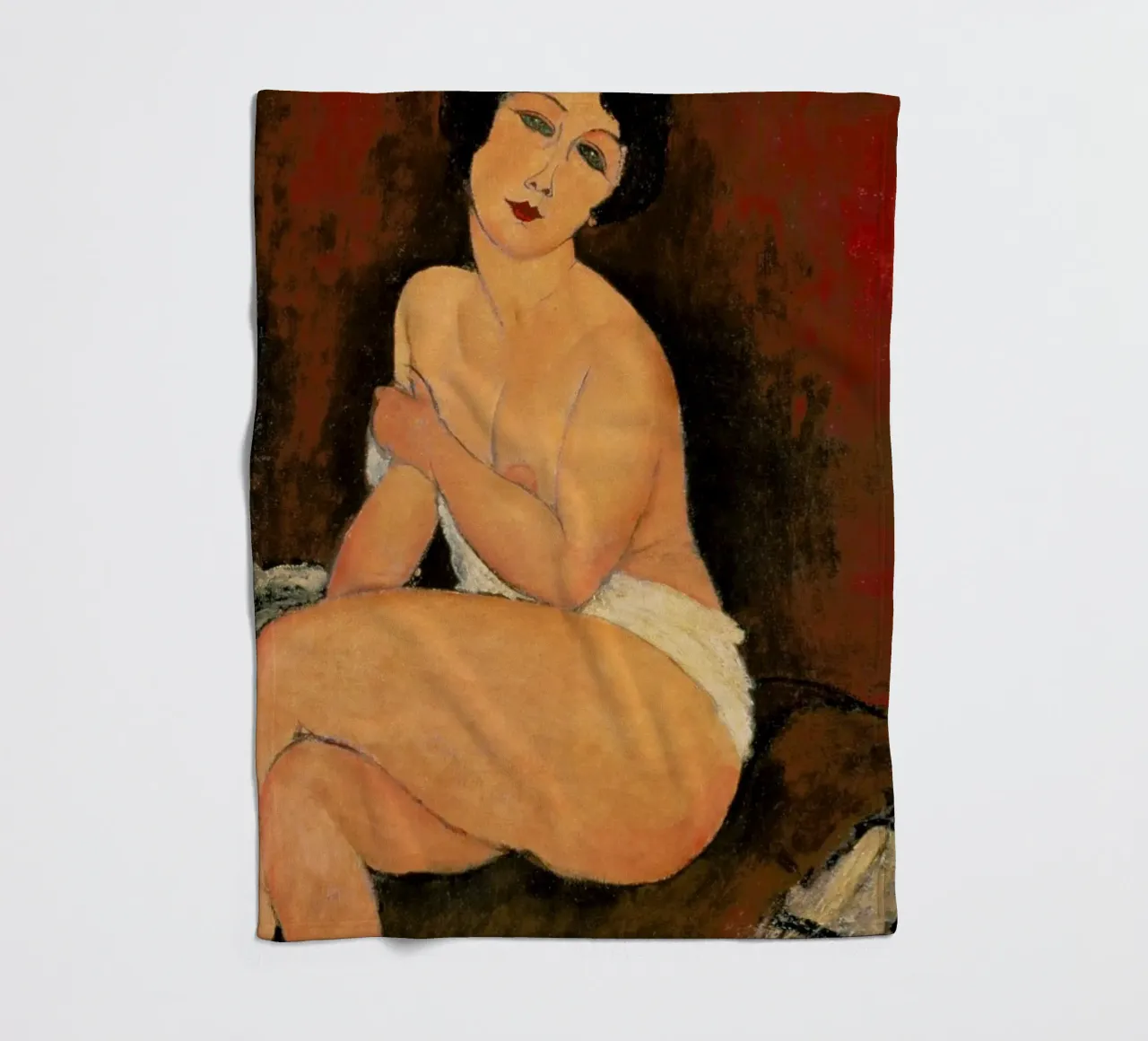 Modigliani - Nude Sitting on a Divan coperta in pile da ARTOTHEK