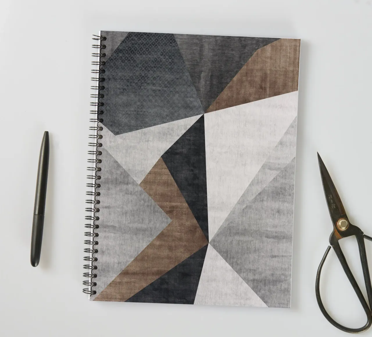abstract geometric shapes spiral notebook by vintageshop