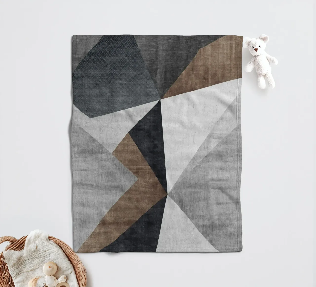 abstract geometric shapes coperta in pile da vintageshop