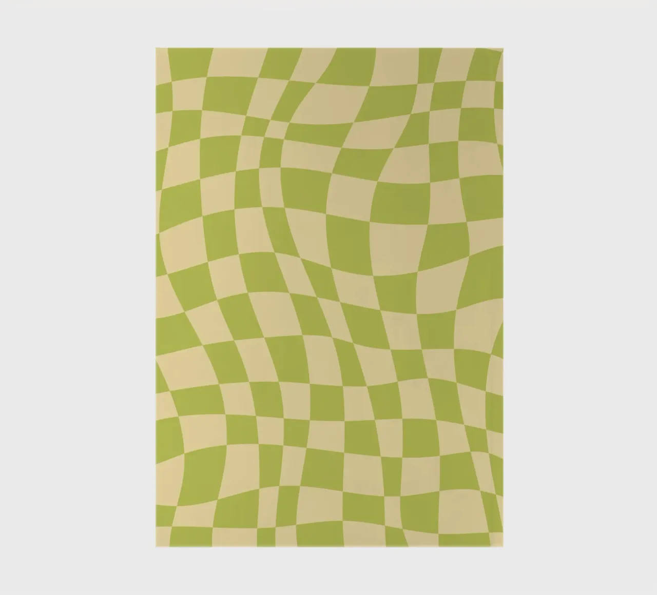 Scacchiera ondulata color chartreuse e beige diario da Little Dean