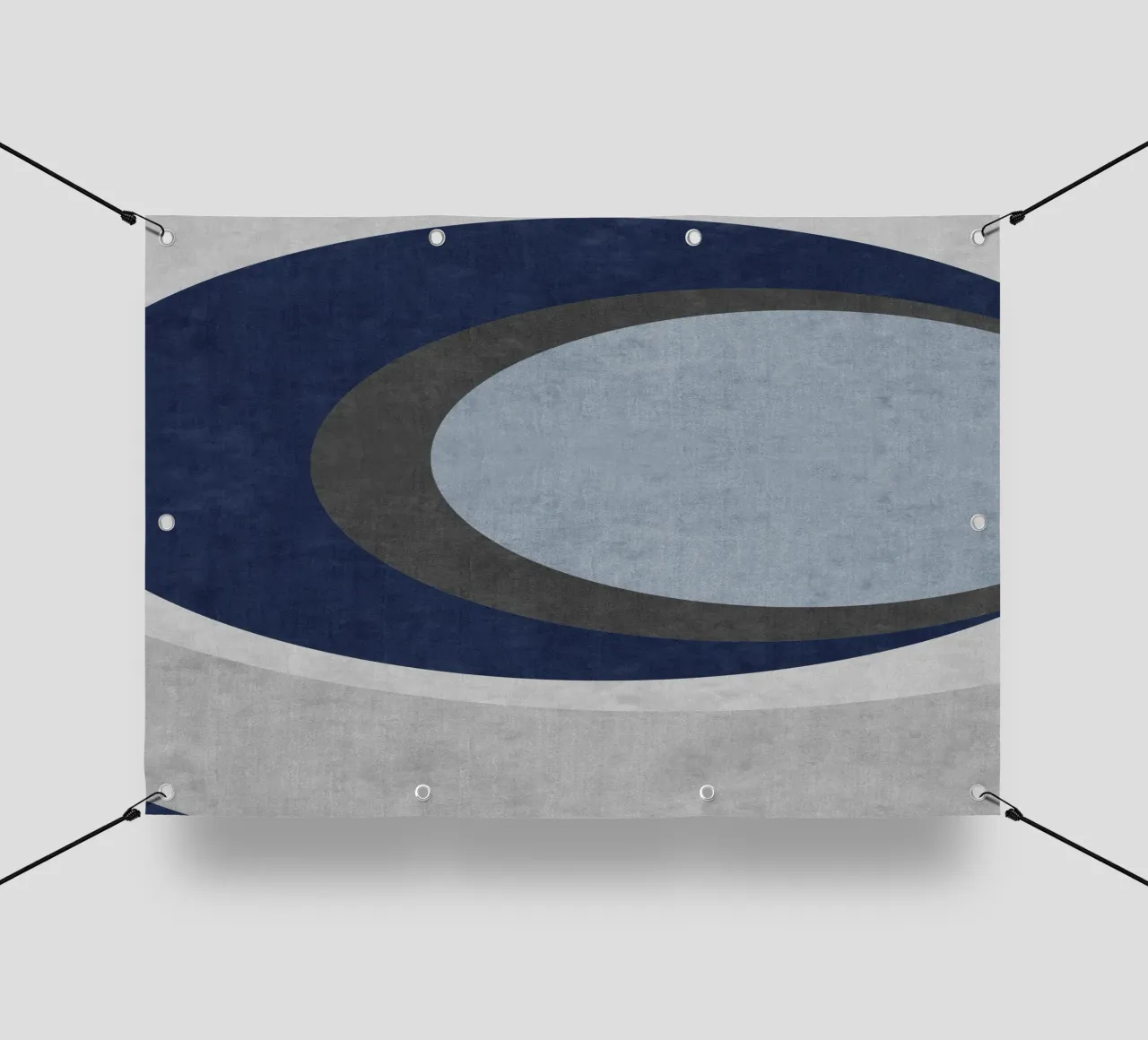 abstract geometric shapes circles telo in pvc da vintageshop