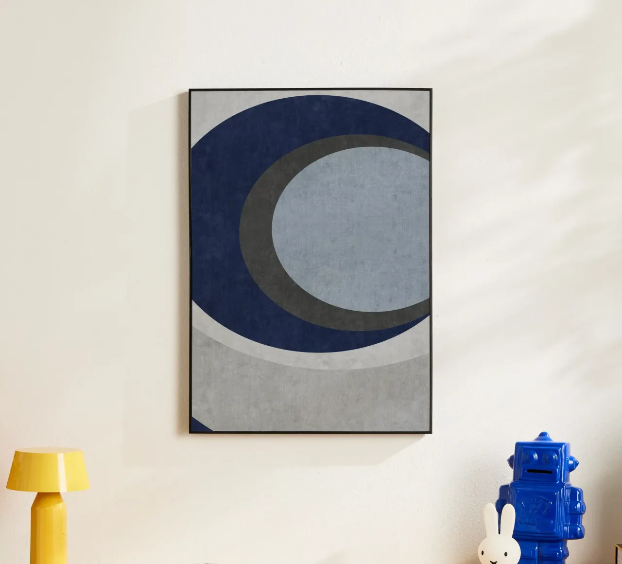 abstract geometric shapes circles alluminio dibond da vintageshop