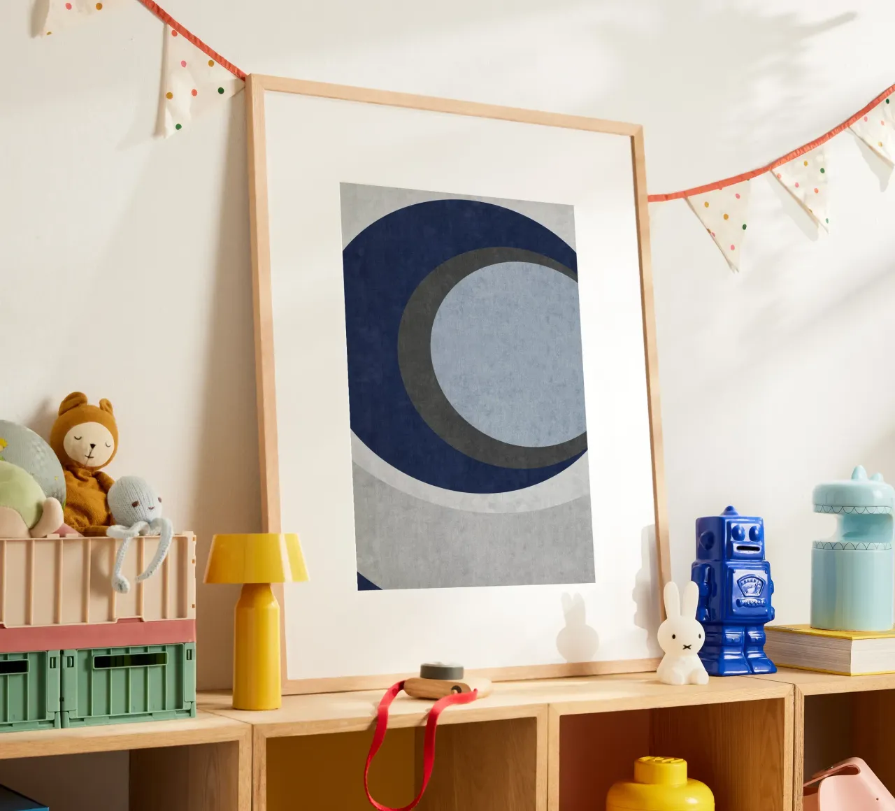 abstract geometric shapes circles poster da vintageshop