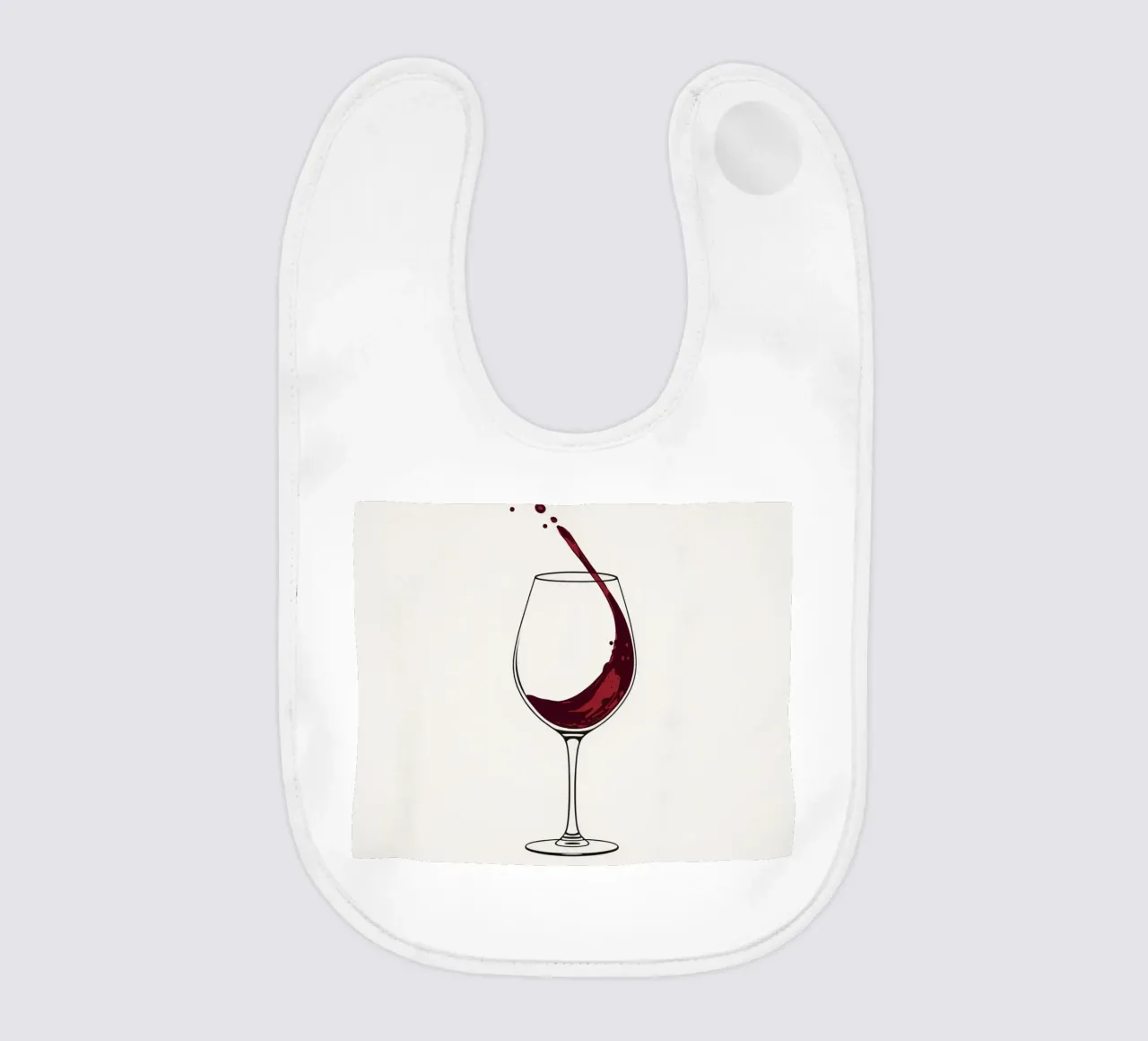 Red wine being poured into a glass with splashes captured baby bib by DesignDoodle