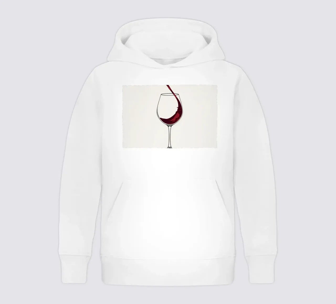 Einschenken von Rotwein in ein Glas mit eingefangenen Spritzern Kinder Hoodie von DesignDoodle