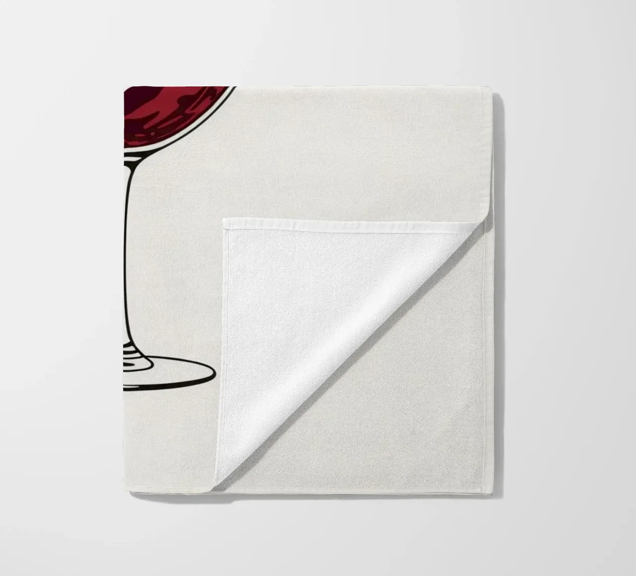 Red wine being poured into a glass with splashes captured beach towel by DesignDoodle