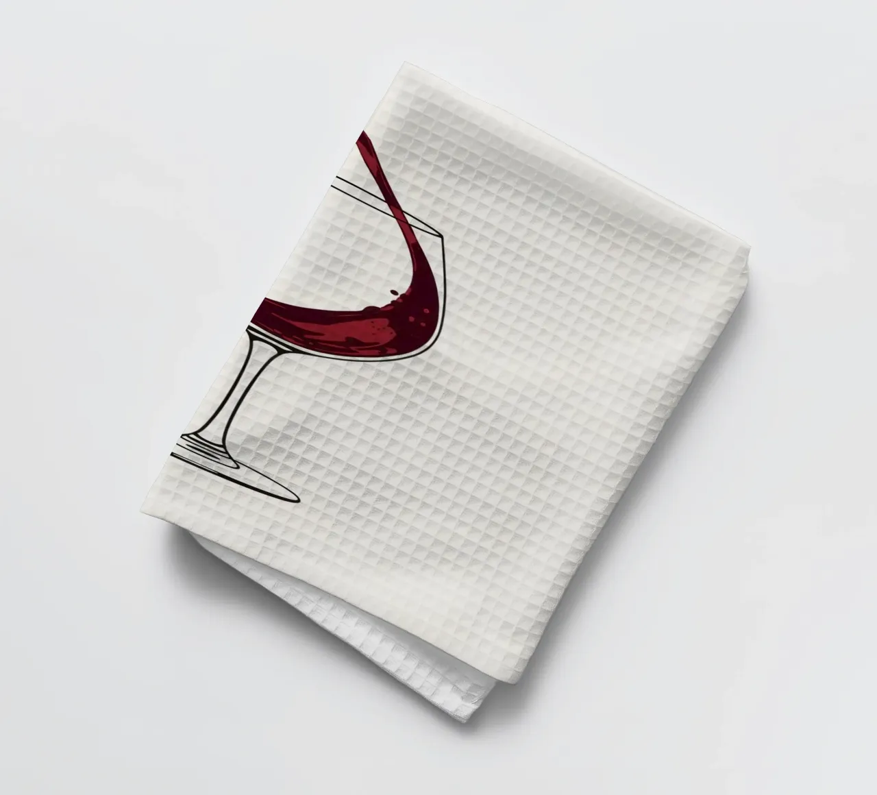 Versamento di vino rosso in un bicchiere con schizzi catturati canovaccio da cucina da DesignDoodle