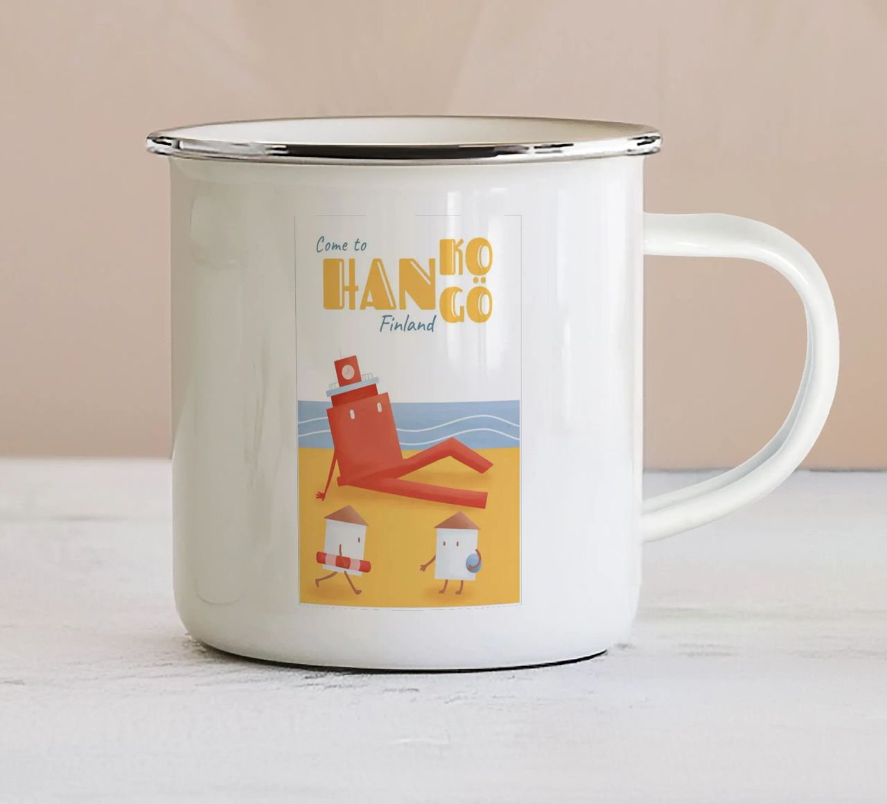 Spiaggia Hanko-Hangö tazza in smalto da Mark shop