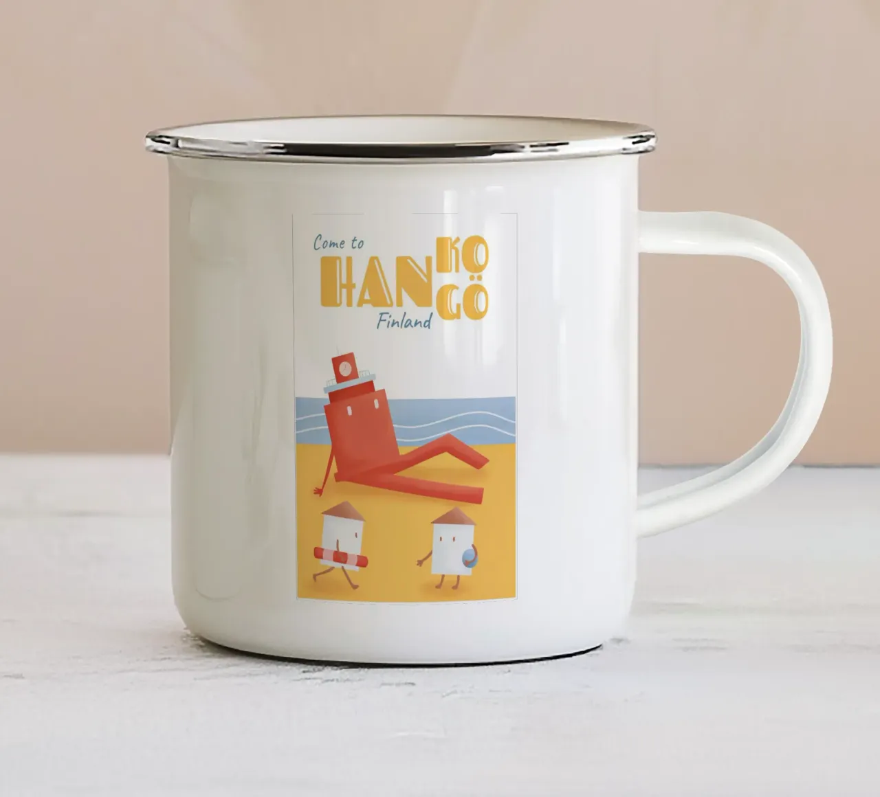 Spiaggia Hanko-Hangö tazza in smalto da Mark shop
