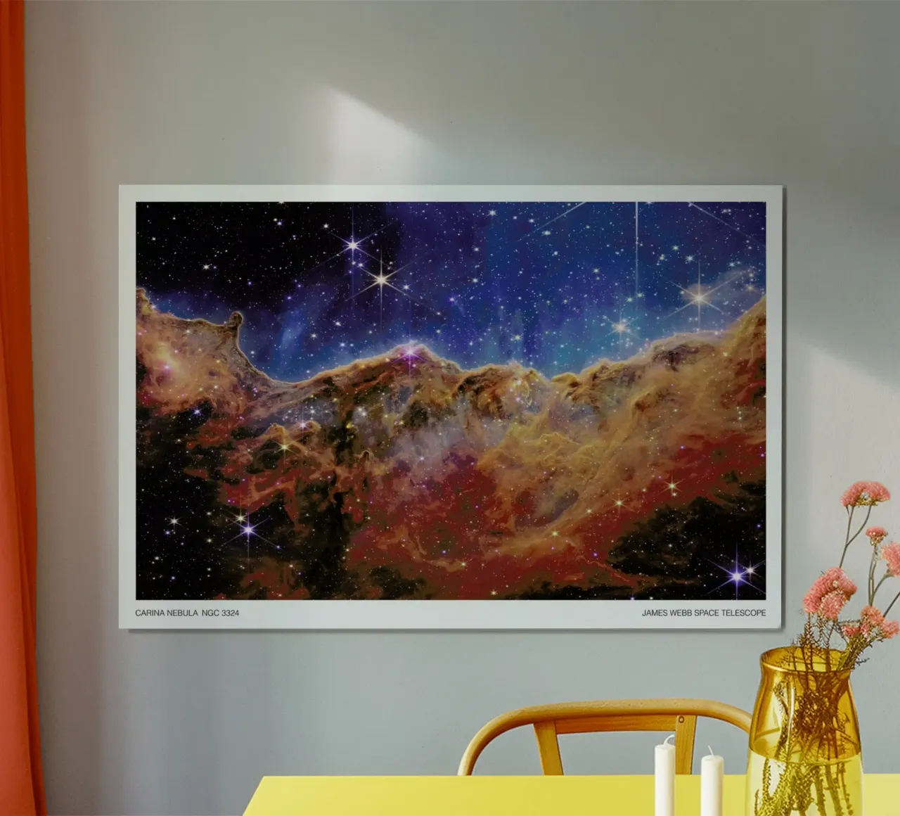 Carina Nebula: Horizon poster con telaio in plastica da Studio One