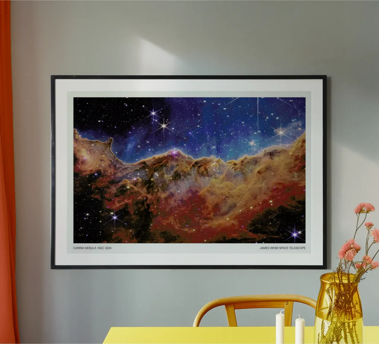 Carina Nebula: Horizon poster con telaio in plastica da Studio One