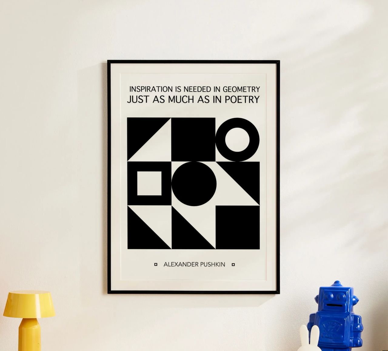 Geometrische Formen Kreise Quadrate Poster von Bacsic design